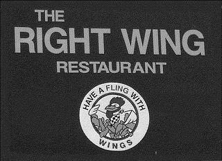 THE RIGHT WING RESTAURANT HAVE A FLING WITH WINGS logo