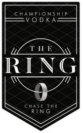 THE RING CHAMPIONSHIP VODKA - CHASE THERING logo