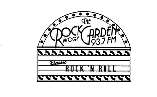 THE ROCK GARDEN WCGY 93.7 FM CLASSIC ROCK 'N ROLL logo