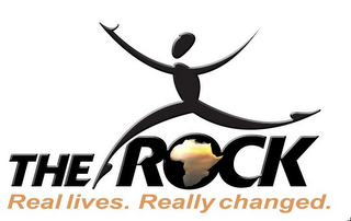 THE ROCK REAL LIVES. REALLY CHANGED. logo