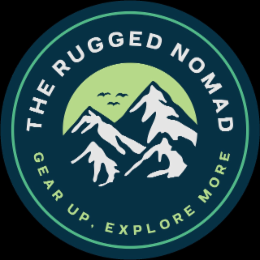 THE RUGGED NOMAD GEAR UP, EXPLORE MORE logo