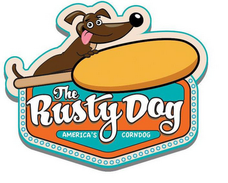 THE RUSTY DOG AMERICA'S CORNDOG logo