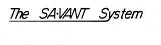 THE SA-VANT SYSTEM logo