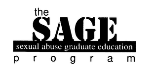 THE SAGE SEXUAL ABUSE GRADUATE EDUCATION P R O G R A M logo