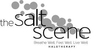 THE SALT SCENE BREATHE WELL. FEEL WELL. LIVE WELL. HALOTHERAPY logo