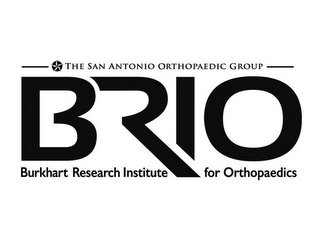 THE SAN ANTONIO ORTHOPAEDIC GROUP BRIO BURKART RESEARCH INSTITUTE FOR ORTHOPAEDICS logo