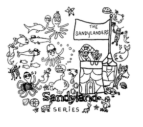 THE SANDYLANDERS SANDYLAND SERIES I'M BUBBLES OCTOPUS 0.08 SID SQUID I'M SNORKIE SNORKEL SIMON logo
