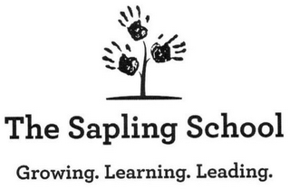 THE SAPLING SCHOOL GROWING. LEARNING. LEADING. logo
