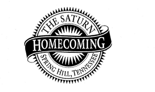 THE SATURN HOMECOMING SPRING HILL, TENNESSEE logo