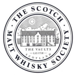 THE SCOTCH · MALT WHISKY SOCIETY · THE VAULTS LEITH SCOTLAND logo