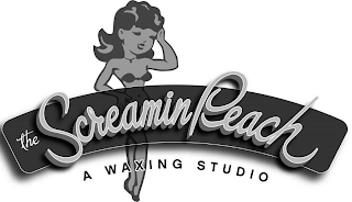 THE SCREAMINPEACH A WAXING STUDIO logo
