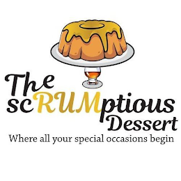 THE SCRUMPTIOUS DESSERT WHERE ALL YOUR SPECIAL OCCASIONS BEGIN logo