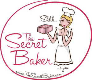 THE SECRET BAKER SHHH... ...IS YOU WWW.THESECRETBAKER.COM logo