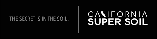 THE SECRET IS IN THE SOIL! CALIFORNIA SUPER SOIL logo