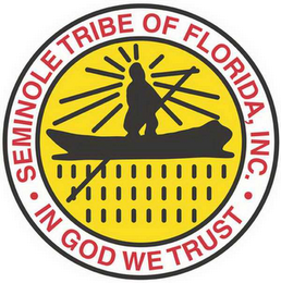 THE SEMINOLE TRIBE OF FLORIDA, INC. IN GOD WE TRUST logo