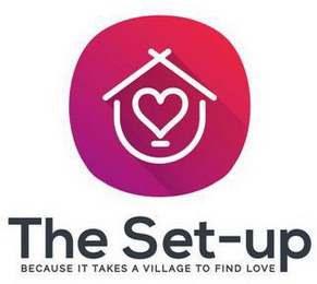 THE SET-UP BECAUSE IT TAKES A VILLAGE TO FIND LOVE logo