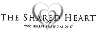 THE SHARED HEART TWO HEARTS BEATING AS ONE. logo