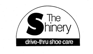 THE SHINERY DRIVE-THRU SHOE CARE logo
