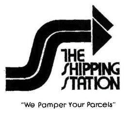 THE SHIPPING STATION "WE PAMPER YOUR PARCELS" logo