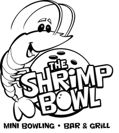 THE SHRIMP BOWL MINI BOWLING · BAR & GRILL logo