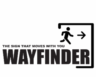 THE SIGN THAT MOVES WITH YOU WAYFINDER logo