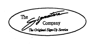 THE SIGNATURE COMPANY THE ORIGINAL SIGN-UP SERVICE logo