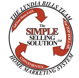 THE SIMPLE SELLING SOLUTION HOME MARKETING SYSTEM THE LYNDIA BILLS TEAM SELL YOUR HOME FAST. FOR TOP DOLLAR, CONVENIENTLY. logo
