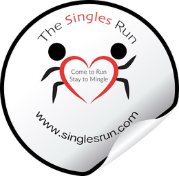 THE SINGLES RUN COME TO RUN STAY TO MINGLE WWW.THESINGLESRUN.COM logo