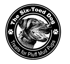 THE SIX-TOED DOG TREATS FOR PLUFF MUD PUPS logo