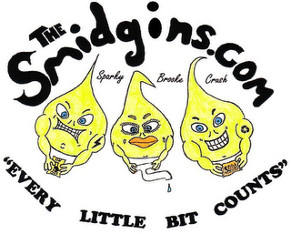 THE SMIDGINS.COM SPARKY BROOKE CRUSH "EVERY LITTLE BIT COUNTS" logo