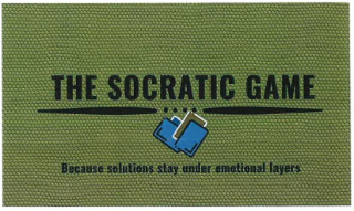 THE SOCRATIC GAME BECAUSE SOLUTIONS STAY UNDER EMOTIONAL LAYERS logo