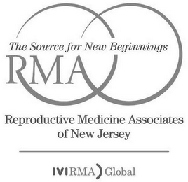 THE SOURCE FOR NEW BEGINNINGS RMA REPRODUCTIVE MEDICINE ASSOCIATES OF NEW JERSEY IVIRMA GLOBAL logo
