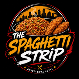 THE SPAGHETTI STRIP FRIED SPAGHETTI logo