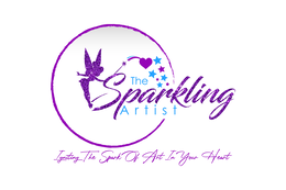 THE SPARKLING ARTIST IGNITING THE SPARK OF ART IN YOUR HEART logo