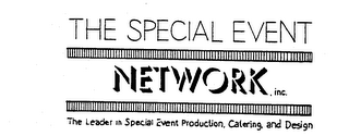 THE SPECIAL EVENT NETWORK, INC. THE LEADER IN SPECIAL EVENT PRODUCTION, CATERING, AND DESIGN logo