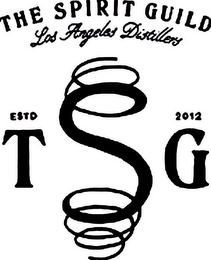 THE SPIRIT GUILD LOS ANGELES DISTILLERS TSG ESTD 2012 logo