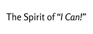 THE SPIRIT OF "I CAN!" logo