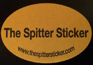 THE SPITTER STICKER WWW.THESPITTERSTICKER.COM logo