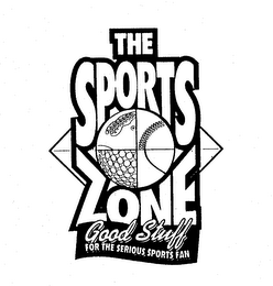 THE SPORTS ZONE GOOD STUFF FOR THE SERIOUS SPORTS FAN logo