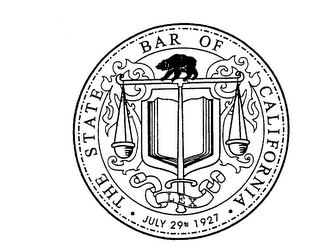 THE STATE BAR OF CALIFORNIA JULY 29TH 1927 LEX logo