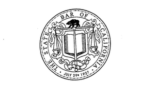 THE STATE BAR OF CALIFORNIA LEX JULY 29TH 1927 logo