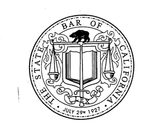 THE STATE BAR OF CALIFORNIA LEX JULY 29TH 1927 logo
