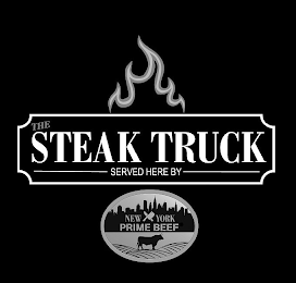 THE STEAK TRUCK SERVED HERE BY NEW YORK PRIME BEEF logo