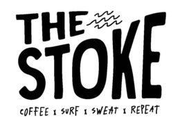 THE STOKE COFFEE X SURF X SWEAT X REPEAT logo