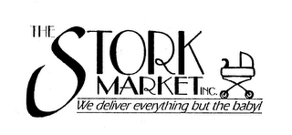 THE STORK MARKET INC. WE DELIVER EVERYTHING BUT THE BABY! logo