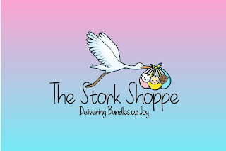 THE STORK SHOPPE DELIVERING BUNDLES OF JOY logo