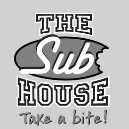 THE SUB HOUSE TAKE A BITE! logo