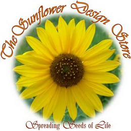 THE SUNFLOWER DESIGN STORE SPREADING SEEDS OF LIFE logo