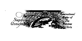 THE SUPREME ASSEMBLY INTERNATIONAL ORDER OF THE RAINBOW FOR GIRLS LOVE SERVICE YOUTH BRIDGES THE WAY B.F.C.L. R logo