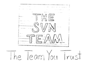 THE SVN TEAM THE TEAM YOU TRUST logo